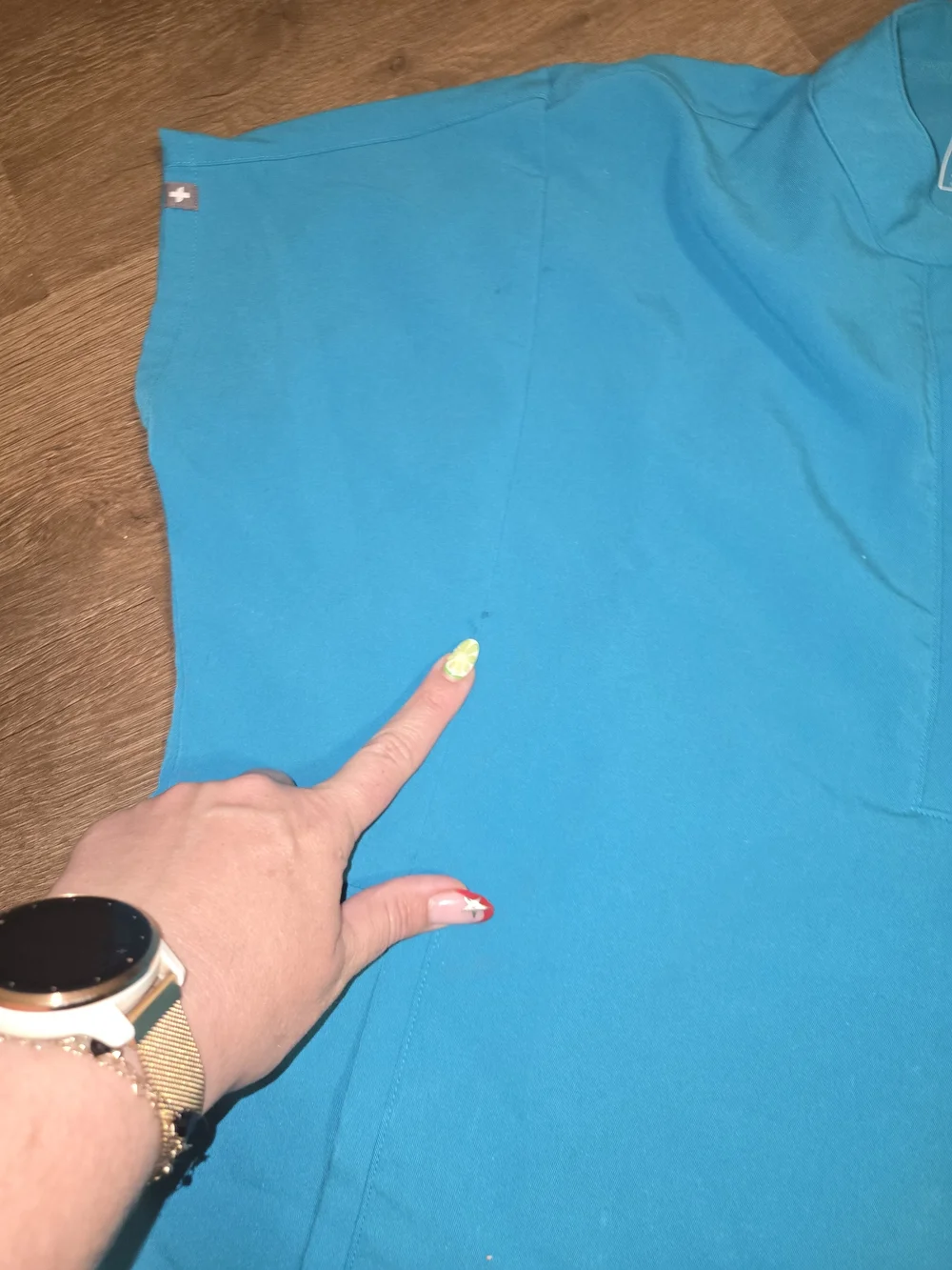 Womens FIGS Teal Scrub Set - Top & Jogger Pants Size M/S